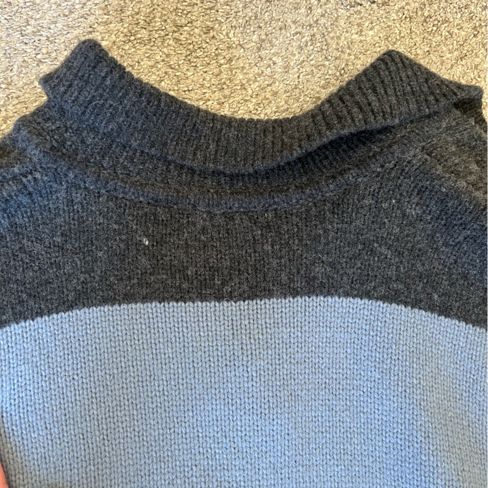 madewell blue and dark grey rugby sweater - Picture 9 of 11
